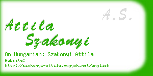 attila szakonyi business card